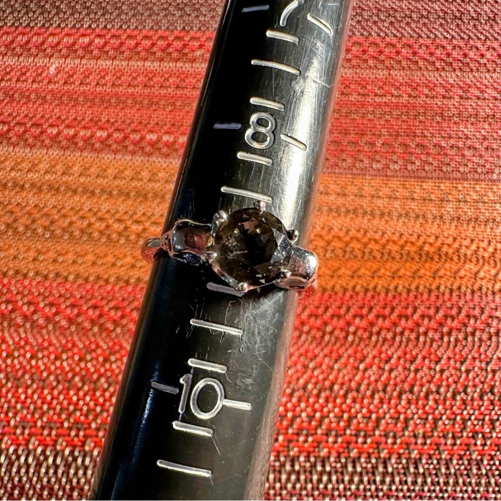 Fragrant Jewels Silver Ring with Dark Stone